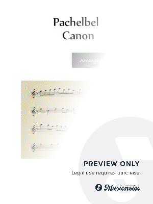 Pachelbel - Canon - Flute Quartet by Lynette Auberjeunois - Sheet Music