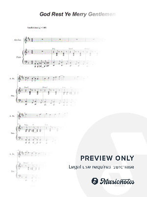 God Rest Ye Merry Gentlemen (Alto Saxophone and Piano)