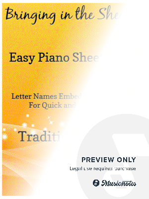 Bringing in the Sheaves Easy Piano Sheet Music by SilverTonalities - Sheet Music