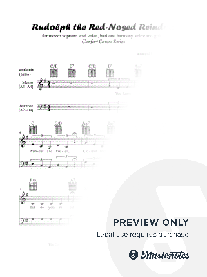 Rudolph the Red-Nosed Reindeer by Johannes H. Hindriks - Sheet Music