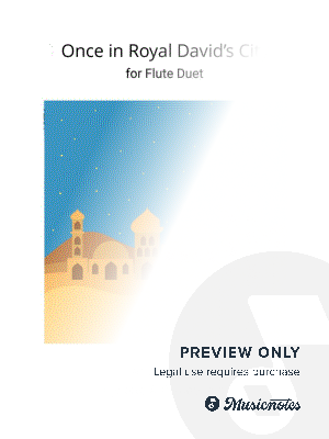 Once in Royal David’s City - Flute Duet by Lynette Auberjeunois - Sheet Music