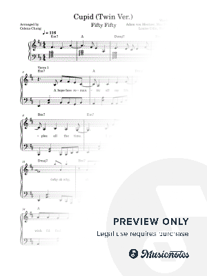 Cupid (Twin Version) by Celena Chang - Sheet Music