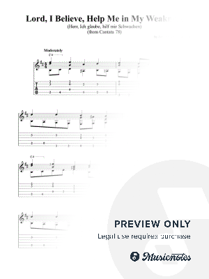 Lord, I Believe, Help Me in My Weakness (from Cantata 78)