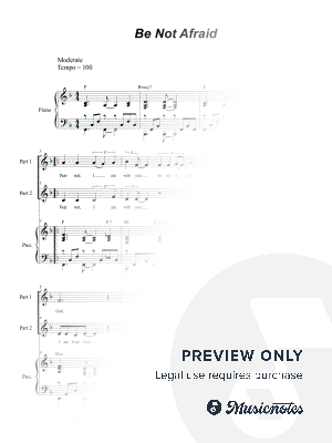 Be Not Afraid (2-part choir)