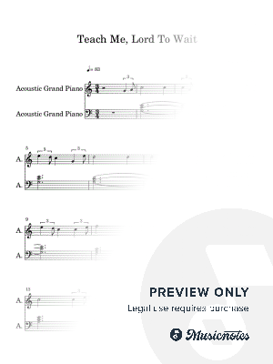 Teach Me, Lord To Wait by Extreme Midi - Sheet Music