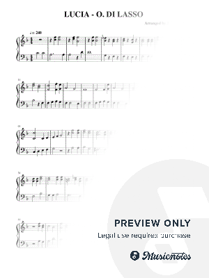 LUCIA (EASY ORGAN) - O. DI LASSO