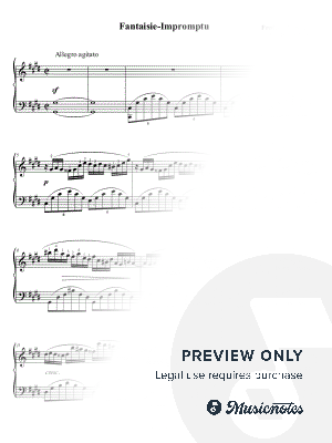 Chopin Fantasie-Impromptu by Benjamin Choupak - Sheet Music