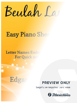  Beulah Land Easy Piano Sheet Music