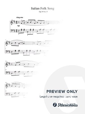 Tchaikovsky Italian Folk Song Op.39 No.15