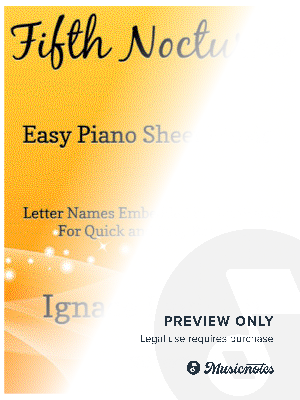  Fifth Nocturne Opus 52 Number 5 Easy Piano Sheet Music