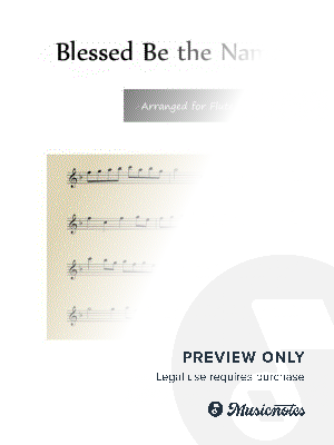 Blessed Be the Name - Flute Solo with Guitar Chords by Lynette Auberjeunois - Sheet Music
