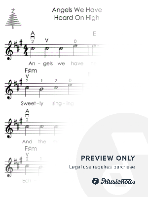 Angels We Have Heard On High - Violin Sheet Music for Beginners