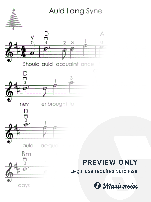 Auld Lang Syne - Violin Sheet Music for Beginners