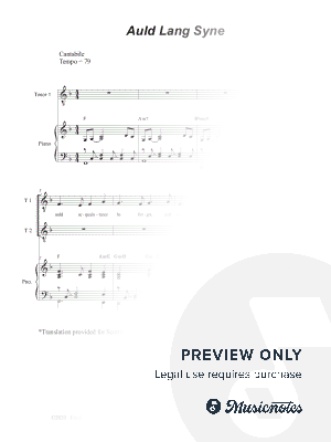 Auld Lang Syne (TTB) by Stephen DeCesare - Sheet Music