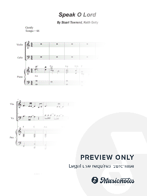 Speak, O Lord (Duet for Violin and Cello)