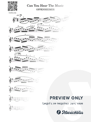 Can You Hear the Music by tviolin.com - Sheet Music