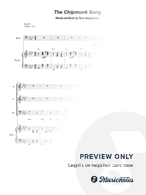 The Chipmunk Song (Vocal Trio - (SAB)