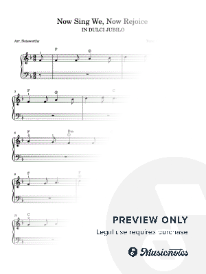 Now Sing We Now Rejoice [Quick Learn Solo - Lead Sheet] IN DULCI JUBILO