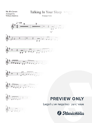 Talking In Your Sleep by William Baldwin - Sheet Music