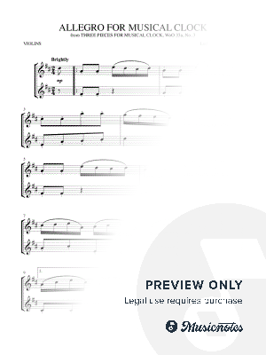 Allegro for Musical Clock by Mark Phillips - Sheet Music