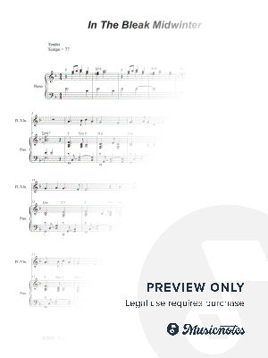 In The Bleak Midwinter (Flute or Violin solo and Piano)