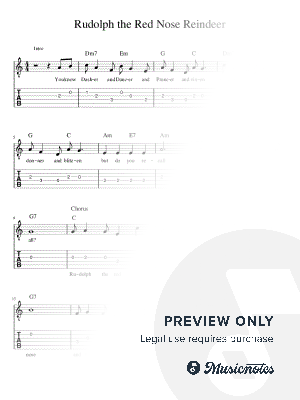 Rudolph the Red-Nosed Reindeer for beginner guitar
