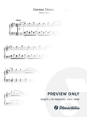 Beethoven German Dance in G Major WoO 42 No.6