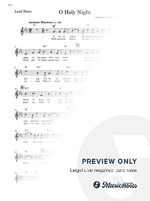 O Holy Night - Lead Sheet - Eb Major