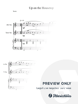 Up on the Housetop (Alto and Tenor Sax Duet with Piano Accompaniment)