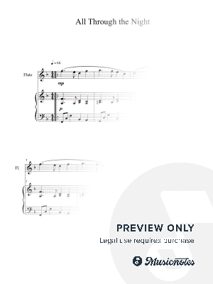 All Through the Night (Flute Solo with Piano Accompaniment)
