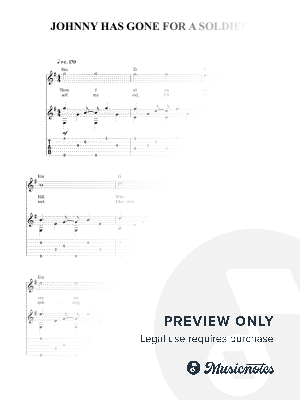 Johnny Has Gone for a Soldier (guitar) by Mark Phillips - Sheet Music