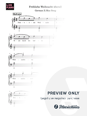 Fröhliche Weihnacht Überall - German - X-Mas Song by LovePiano - Sheet Music