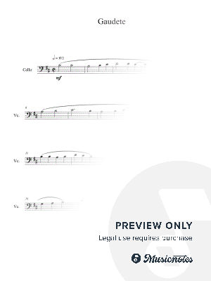 Gaudete (Cello Solo)