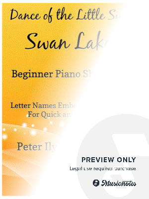 Dance of the Little Swans Beginner Piano Sheet Music by SilverTonalities - Sheet Music
