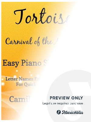 Tortoises Carnival of the Animals Easy Piano Sheet Music by SilverTonalities - Sheet Music