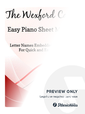 The Wexford Carol Easy Piano Sheet Music