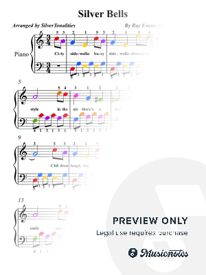 Silver Bells Easy Piano