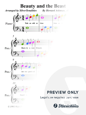 Beauty and the Beast Easy Piano