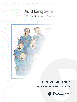 Auld Lang Syne - Flute Duet with Guitar Chords
