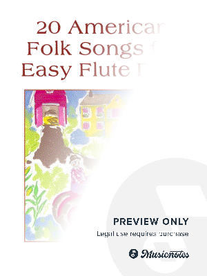 20 American Folk Songs for Easy Flute Duet  by Mark Phillips - Sheet Music