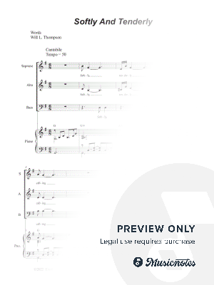 Softly And Tenderly (Vocal Trio - (SAB) by Stephen DeCesare - Sheet Music