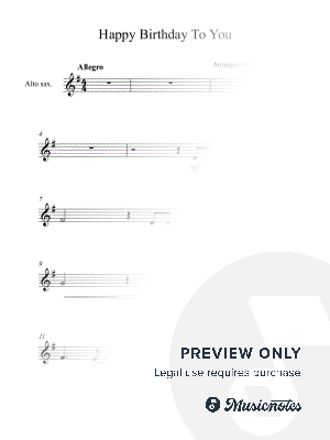 Happy Birthday To You by Kaiserin Rebecca - Sheet Music