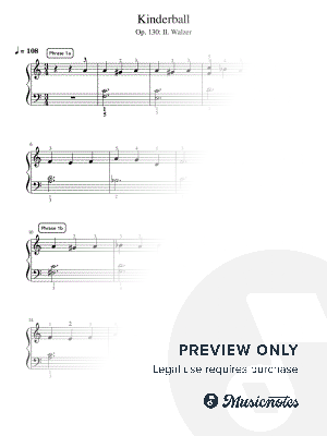 Kinderball Op. 130: II. Walzer - Intermediate