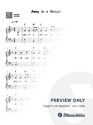 Away in a Manger | Easy Piano | Christmas Carol | Simplified Arrangement for Beginner Pianists | Simple Sheet Music | Lyrics, Fingering, Chords Included | Beginner Version | Piano | Keyboard | Easy Arrangement | Video Tutorial | Holiday Carol Song