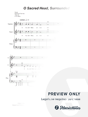 O Sacred Head, Surrounded (Duet for Soprano and Tenor solo) by Stephen DeCesare - Sheet Music