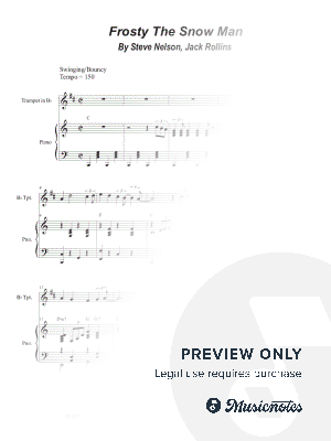 Frosty the Snowman (Bb-Trumpet solo and Piano)
