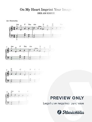 On My Heart Imprint Your Image [Quick Learn Solo - Beginner] DER AM KREUZ by Noteworthy - Sheet Music