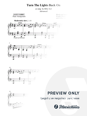 Turn the Lights Back On (Advanced) by Jazzy Fabbry - Sheet Music