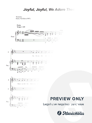 Joyful, Joyful, We Adore Thee (2-part choir - (SA)