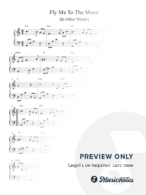 Fly Me to the Moon by Dmitri Kristalinsky - Sheet Music